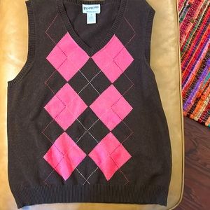 VINTAGE PENDLETON ARGYLE COTTON VEST. Size medium- very good pre- owned conditio